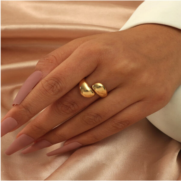 Bague Manchette Minimaliste Dorée